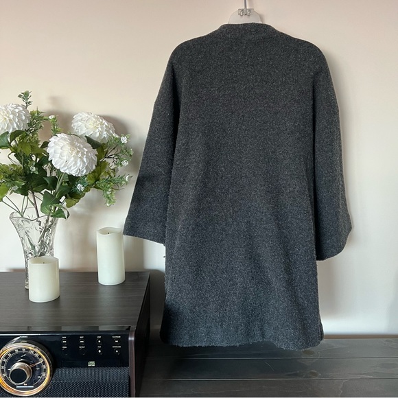 Michael Kors grey 100% wool buckle cardigan - Picture 6 of 11